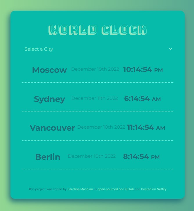 worldclock project 